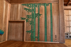 能楽殿 切戸口「竹の図」
