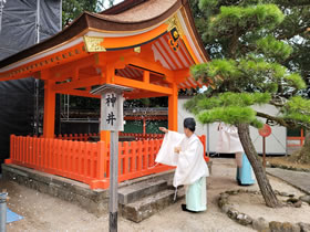 神井竣功清祓の様子