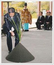 地鎮祭「刈初（かりぞめ）の儀」